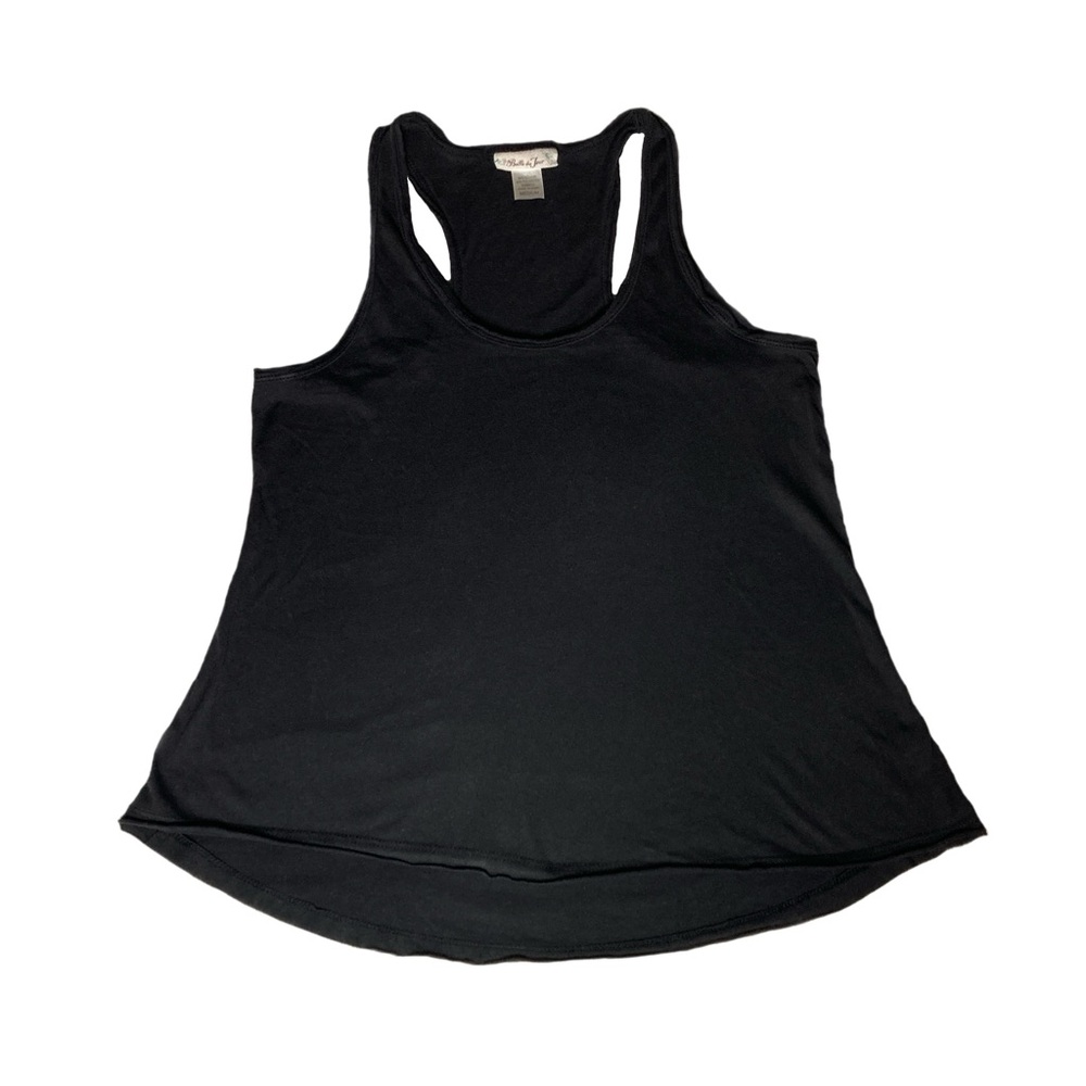 Belle du Jour Women's Sleeveless Workout Muscle Tee Shirt Black Size Medium